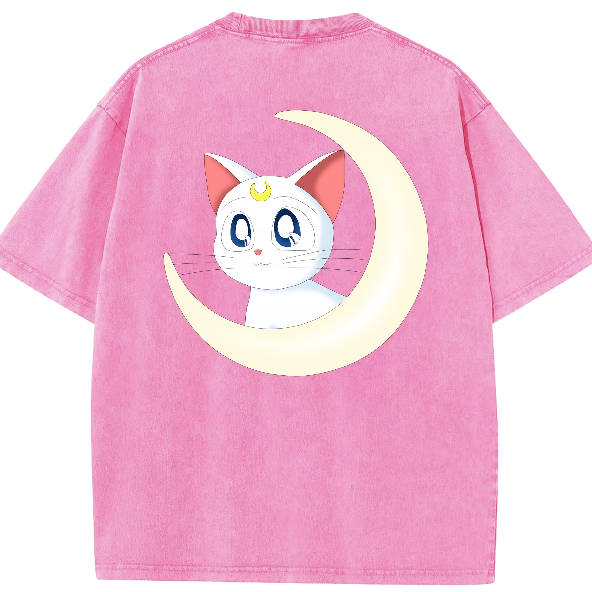（画像用） 美少女戦士セーラームーン Sailor Moon 綿100% ヴィンテージ風 半袖Tシャツ（背面プリント）